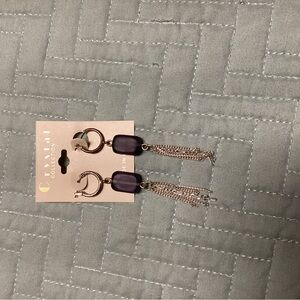 crystal collection Purple Dangle Earrings Set